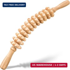 Wooden Cellulite Massage Roller for Legs and Thighs - Handheld Fascia Blaster To