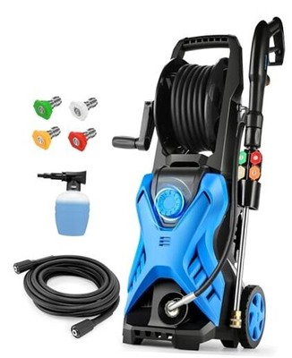 5000 PSI 2.8 GPM Electric Pressure Washer High Power Washer Hose Reel Blue