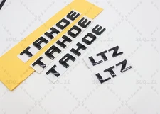 07-20 For Chevrolet Tahoe Blackout Letter Emblems Door Badges Nameplate Tailgate