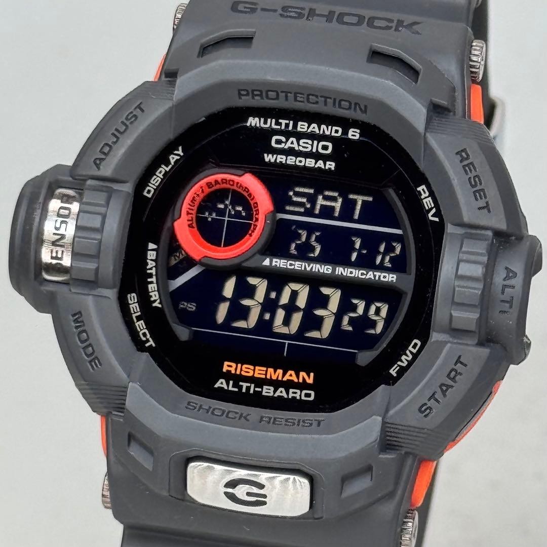 Casio GW 9200 Rise Man Solar World Time Smoky Gray G Shock Mens