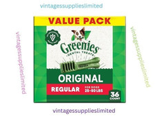 GREENIES Canine 10123660 Dental Dog Treats Regular, Original Flavor, 36 oz 36 Ct