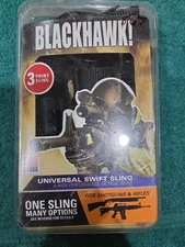 BLACKHAWK SWIFT 3-Point Tac Sling 60+ Configs Adjustable Cam Buckle Nylon Black