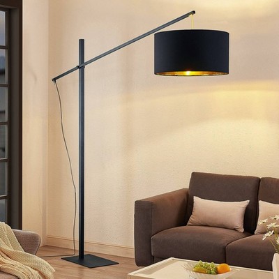 Arcchio Stehlampe (Bogenleuchte) 'Mossa' (Modern) in Schwarz aus Metall (1 flamm