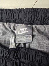 Nike Boys Zip Ankle Track Pants XL 18/20 Black White Gray Stripe Basketball