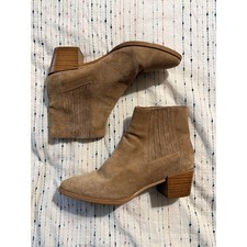 Rag Bone Rover Ankle Boots Camel Tan Suede Leather Women's Size 36 US 6 395