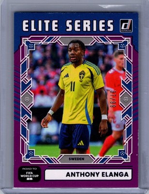 2025-26 Donruss FIFA World Cup #10 Anthony Elanga Elite Series Purple #/99