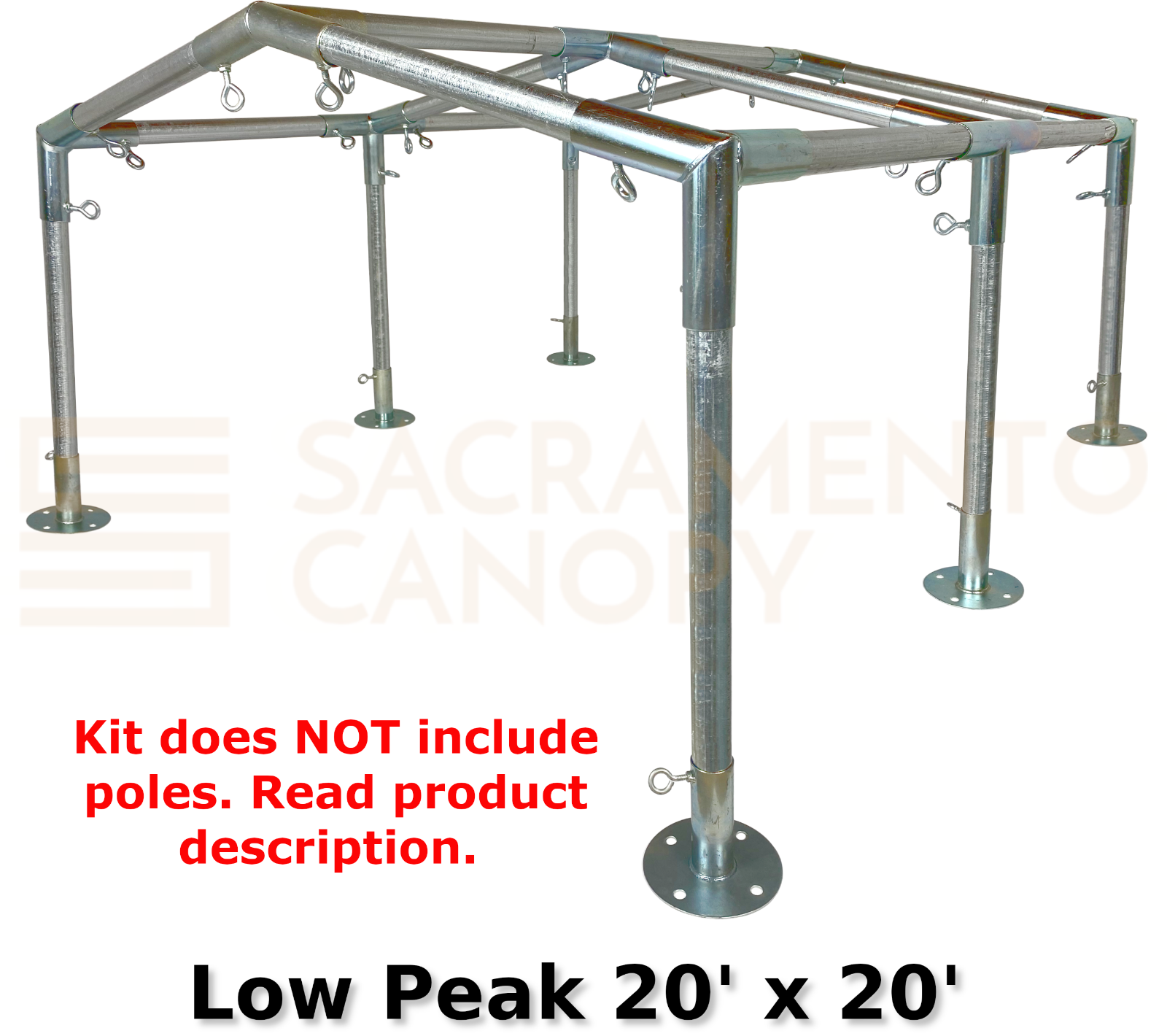 RV & Boat Carport & Greenhouse Kits 11/2" High or Low Peak Canopy