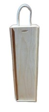 Wine Wooden Box - Holder Case For Bottle Decoupage Craft Pine Wood. Gift present