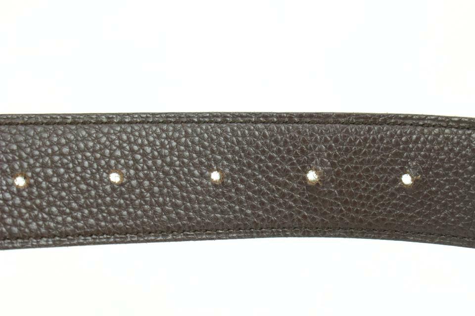 Hermès Black x Brown x SIlver 32mm Reversible Strie H Logo Belt Kit 41he56 Hermès Reversible Leather H Logo Belt Black/Brown Silver  main image 3