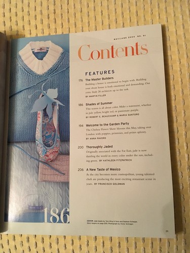 PRISTINE “DEPARTURES”MAGAZINE MAY/JUNE 2004 “SHADES OF SUMMER” CONTENTS PHOTO - Picture 3 of 4