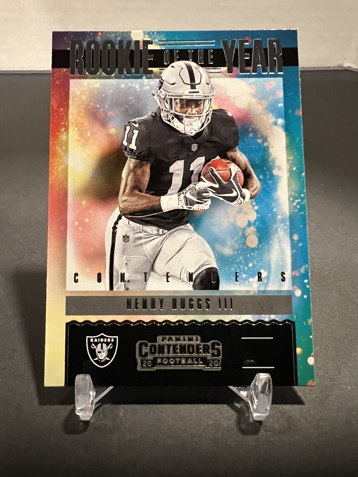 Henry Ruggs Rookie HENRY RUGGS 2020 Panini Contenders ROOKIE OF THE YEAR Las Vegas RAIDERS ...