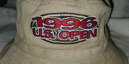 1996 US Open USTA BUCKET HAT Large 23" BEIGE Embroidered Sampras Chang TENNIS - Picture 2 of 12