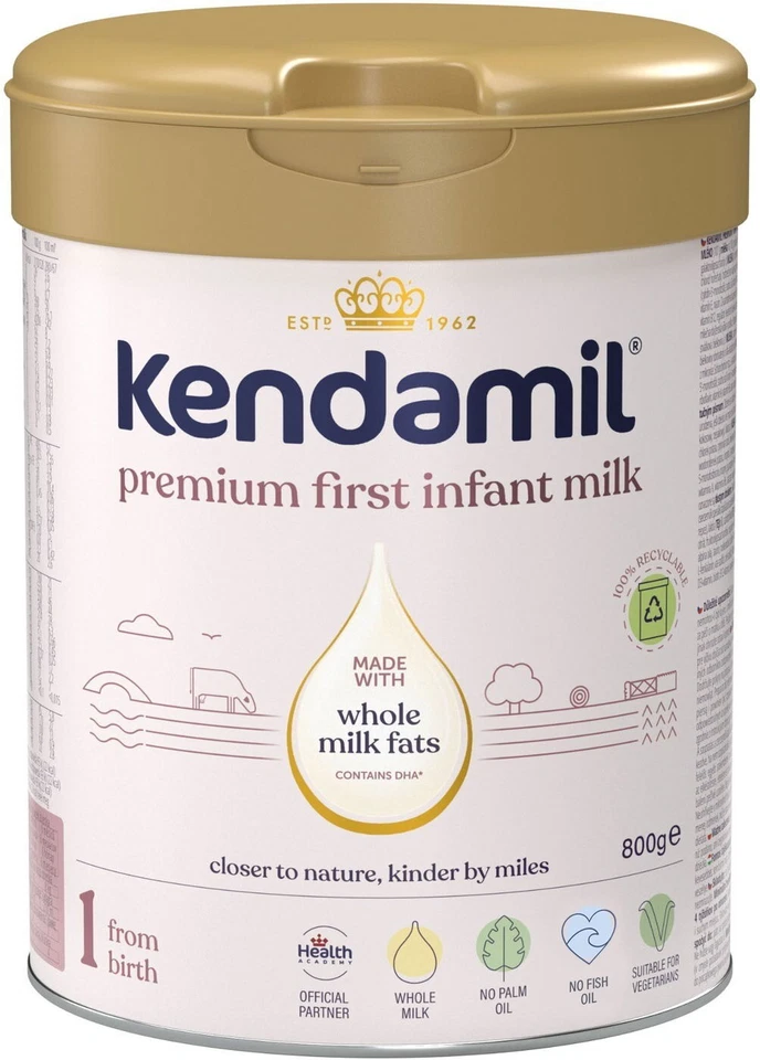 Fórmula Infantil Kendamil Etapa 1 800g x6 | DHA | 0-6M | Importación UE | Vendedor de EE. UU. Foto 3 de 3