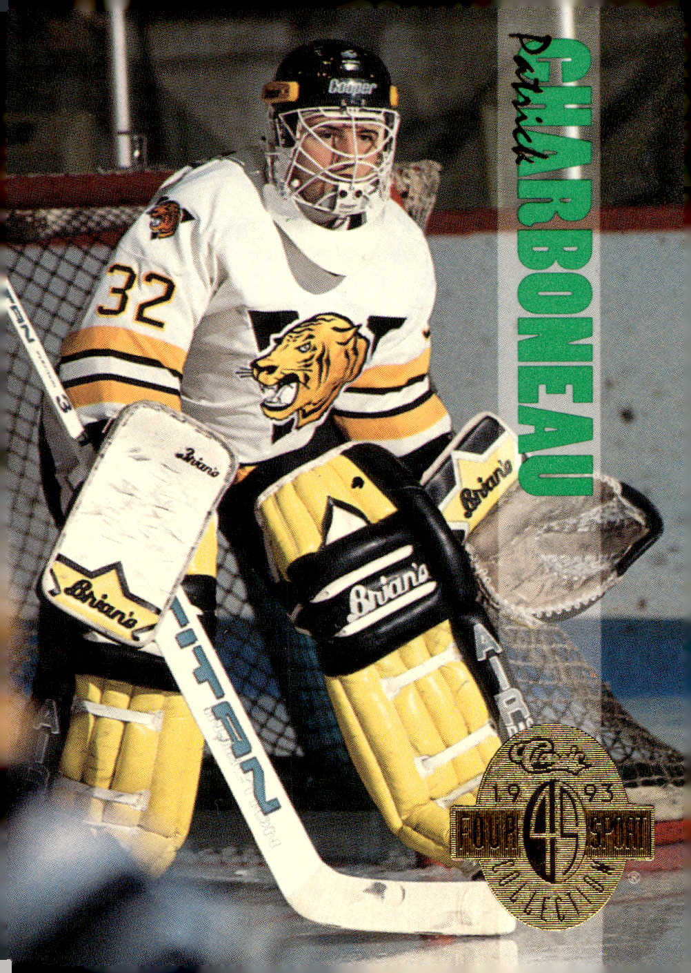 1993 Classic Four Sport Collection - #255 Patrick Charbonneau (RC) Senators