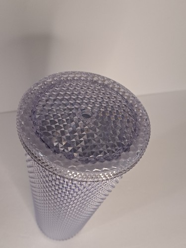 Starbucks Coffee Silver Diamond Studded Tumbler Cold Travel Cup 24oz - Picture 4 of 6