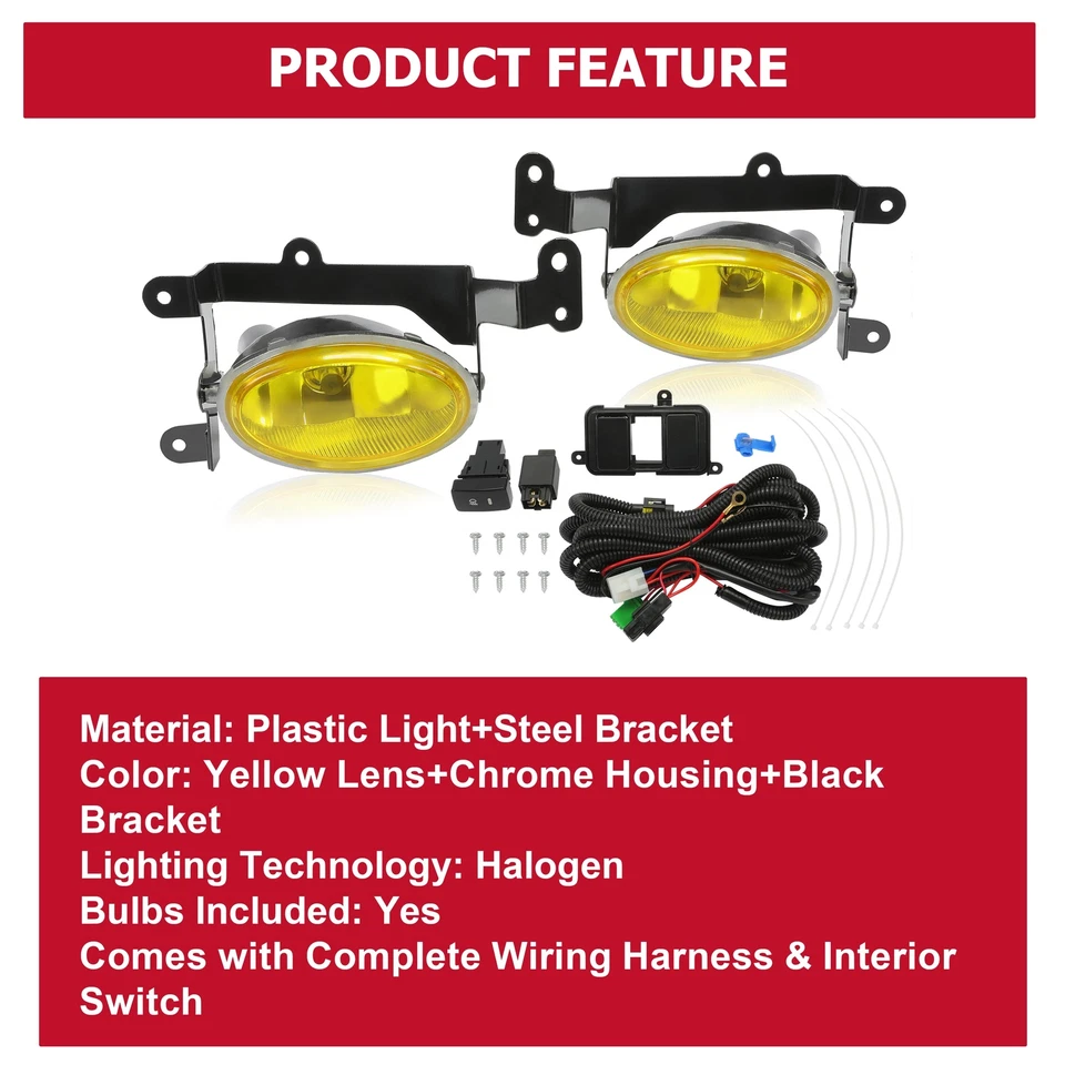 Подходит для 2006 07 2008 Honda Civic купе желтый объектив бампер герметичные противотуманные фары с проводкой - Изображение 2 из 4