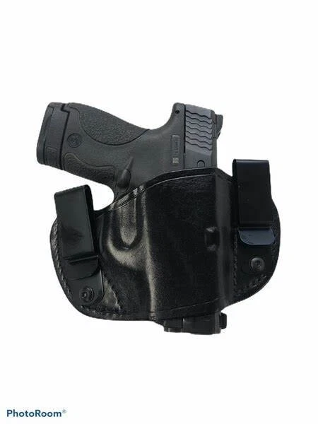 MOLDED LEATHER IWB GUN HOLSTER- RIGHT HAND FITS SMITH & WESSON BODYGUARD 380 - Image 3 of 3