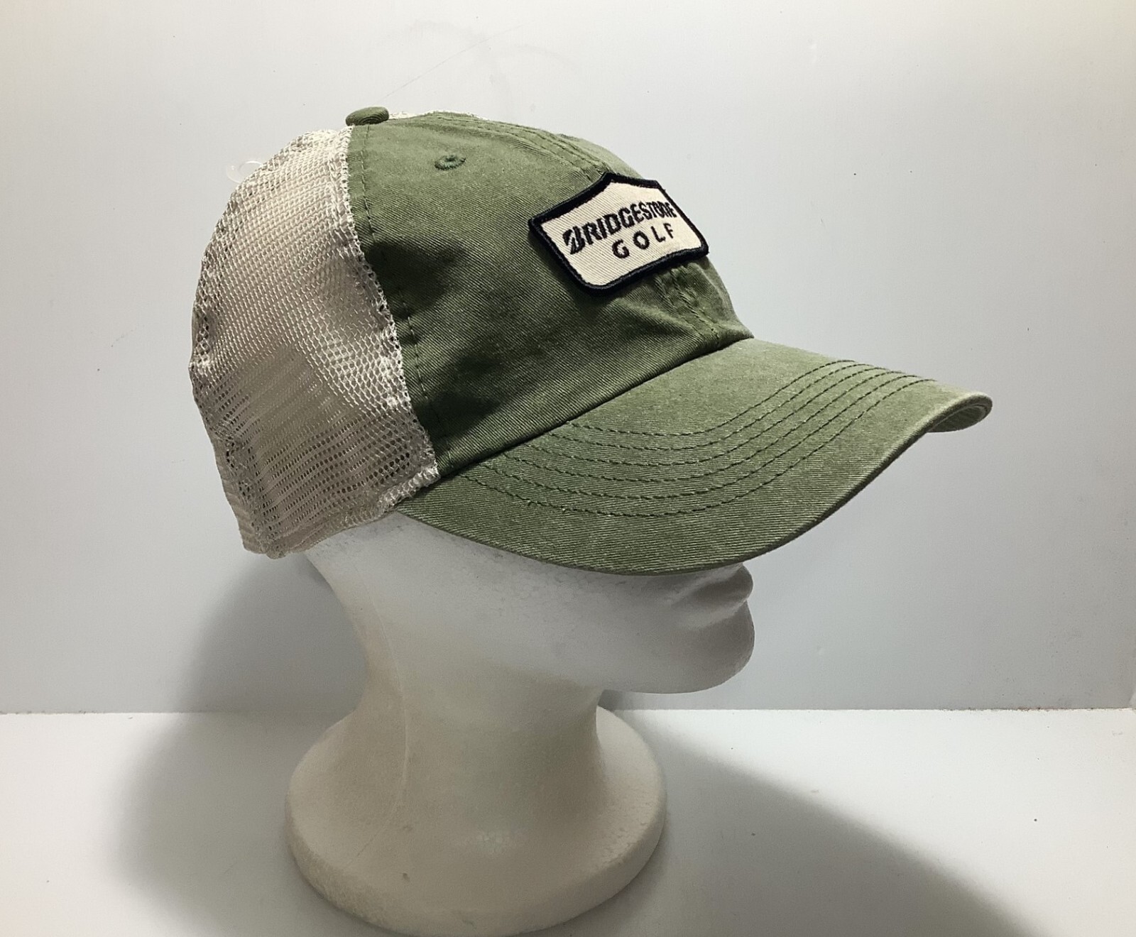 Bridgestone Golf Mesh Back Snap Back Patch Hat Cap - image 3