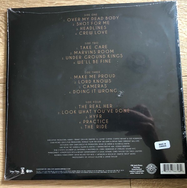 Drake – Take Care 2 x LP - Black Vinyl Album - SEALED NEW RECORD
