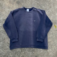 Vintage Thrashed Distressed 90s Nike Mini Swoosh Crewneck Sweater