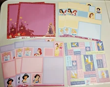 Disney Princess Scrapbook Paper 12x12  8 Sheets-Sandylion, EK Success pink