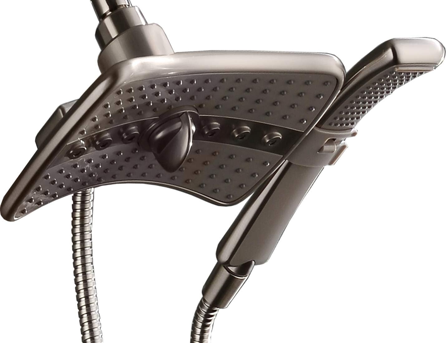 Versatile Handheld Shower Head with Adjustable Settings and Stainless Steel Hose