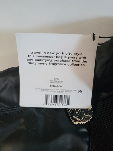 DKNY My NY 90s Lightweight Black Zip Large Messenger Crossbody Bag Streetwear - Picture 5 of 5