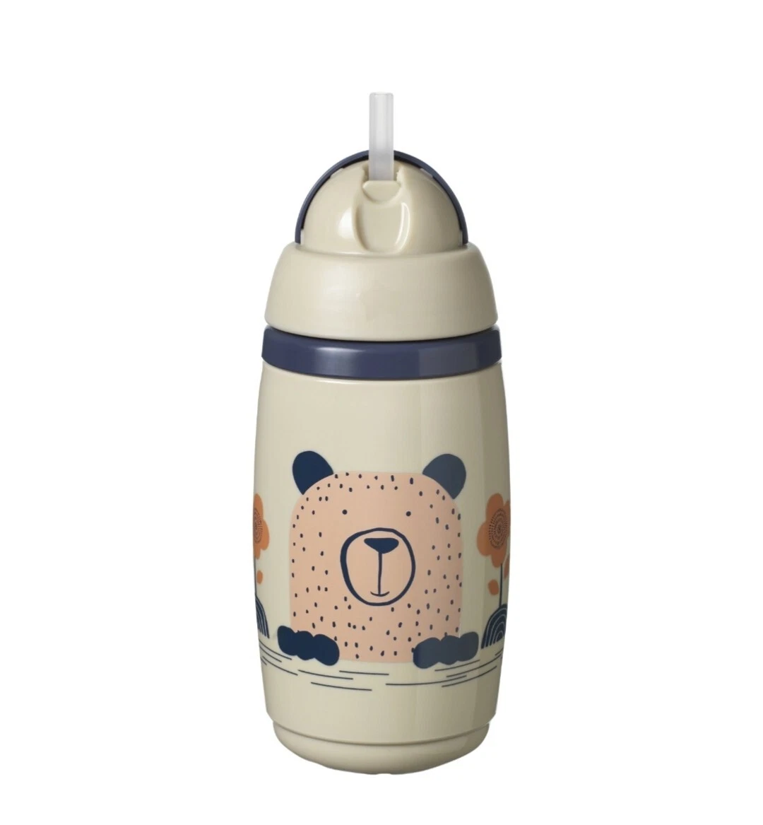 Straw Insulated Sippy Cup for Toddlers, Bacshield Antimicrobial