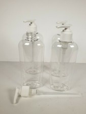 Clear Oval Pump Bottle 8oz, Shampoo Pump Lotion Bottles with Dispenser, 20 Pack