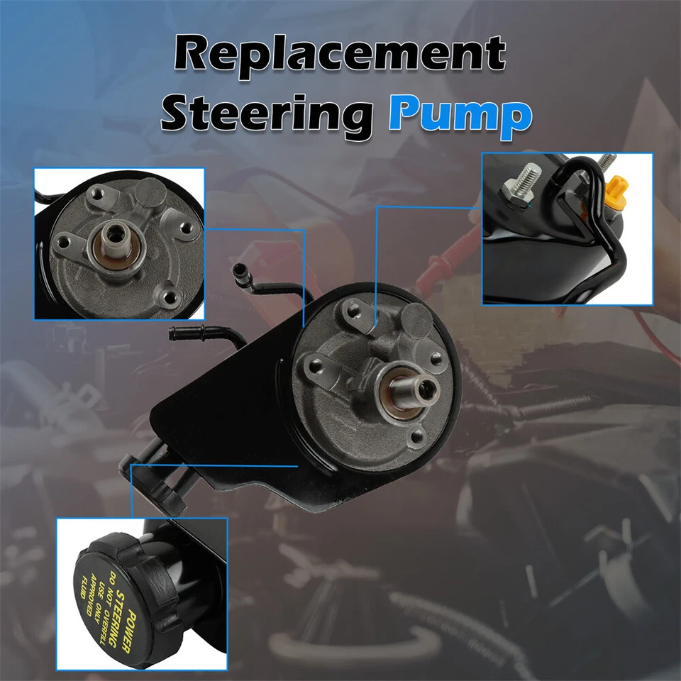 Power Steering Pump w/ Reservoir For GMC Yukon XL 2500 2000-2013 20-8739 Foto 3 de 4