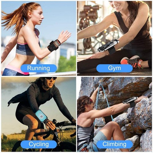 Bransoletka sportowa do ćwiczeń Opaska na nadgarstek 360 Obrotowa siłownia Bieganie Jogging Uchwyt na telefon - Zdjęcie 12 z 12