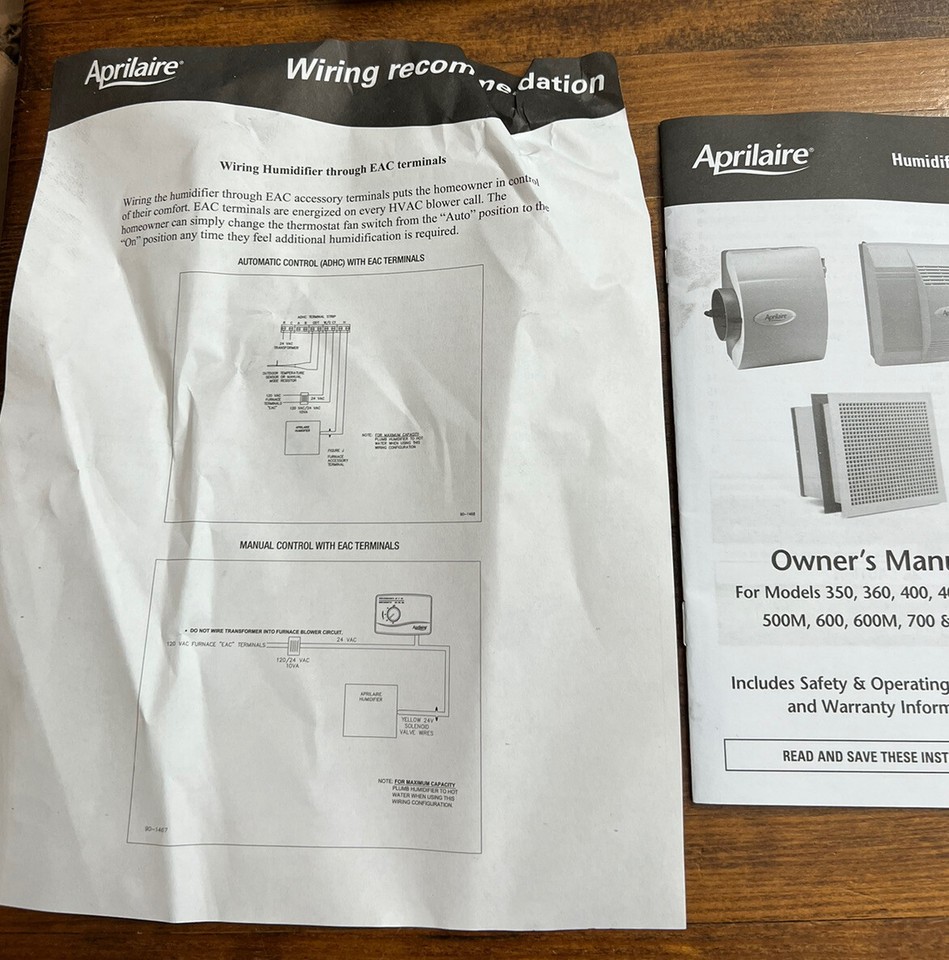 Aprilaire 600M Whole House Humidifier with Manual Control New eBay