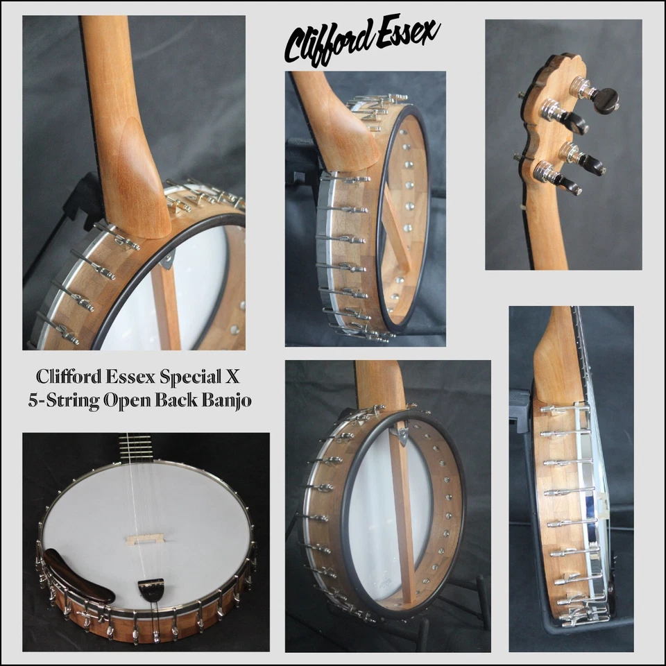 Clifford Essex 5 String Open Back Weaver Banjo - Image 3 of 4