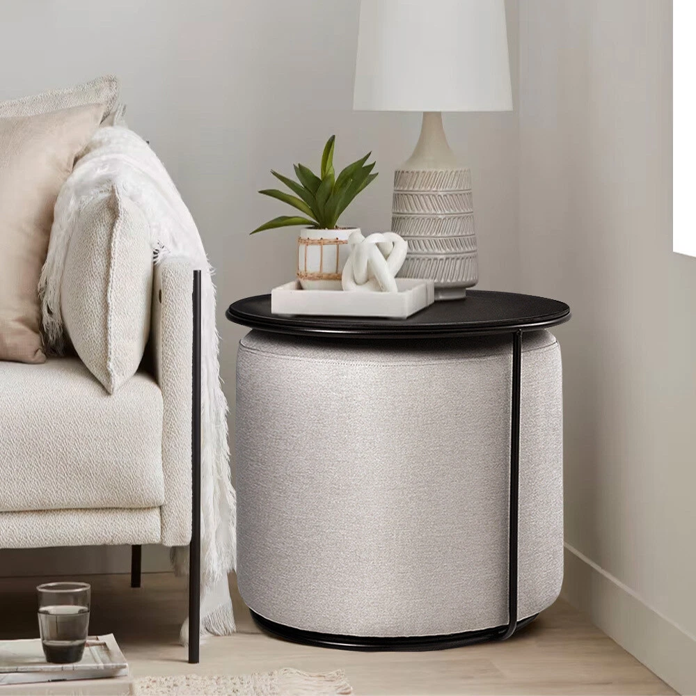 Round end table with lamp deals