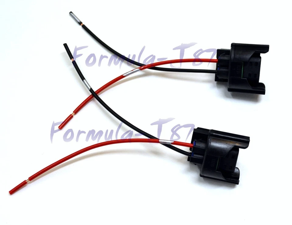 Wire Pigtail Female W H11 Two Harness Fog Light Bulb Repair Socket Connector Fit - Image 2 of 4