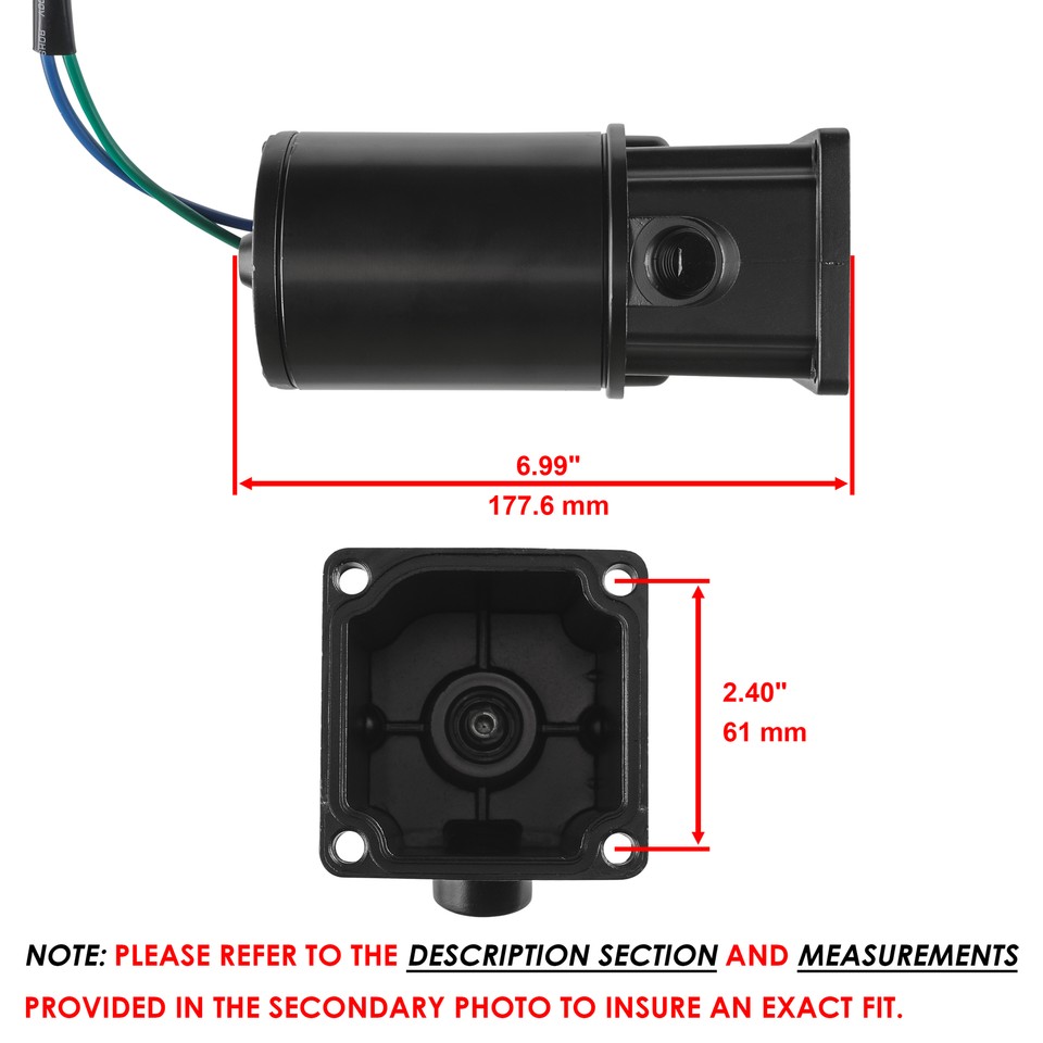 Tilt Trim Motor For Mercury Mariner Force 40 HP Outboard (1992-2006 Models) - New 4 thumbnail image