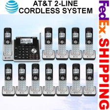 AT T TL88102 2-LINE DECT 6.0 PHONE SYSTEM - TOTAL OF 12 CORDLESS - BRAND NEW