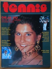 MONICA SELES PERSONALLY SIGNED TENNIS MAGAZINE WITH CERTIFICATE OF AUTHENTICITY