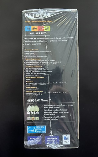 NEW Netgear Home Theatre Network Switch 5 Port for Gaming Blu-Ray Etc. Sealed - Picture 3 of 5