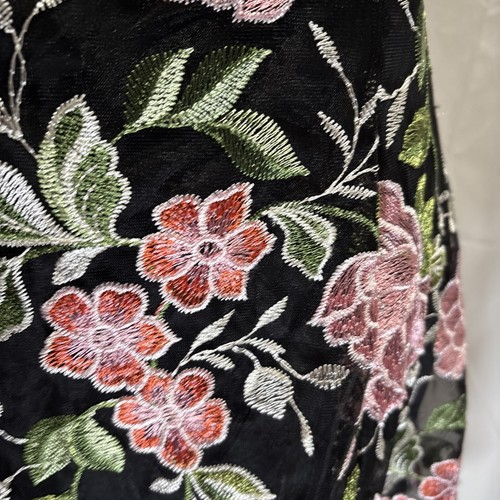 Guess Womens 14 Embroidered Fit and Flare Mesh Dress Floral Boho Whimsy Goth - Picture 4 of 24