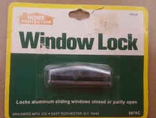 HOME PROTECTION WINDOW LOCK 597XC - LOCKS ALUMINUM SLIDING WINDOWS CLOSED