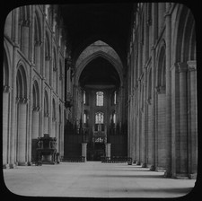 Glas Magic Lantern Slide PETERBOROUGH CATHEDRAL NO2 C1900 PHOTO. ENGLAND