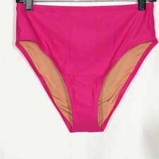J. Crew Hallie High Waist Bikini Bottom In Fuchsia Size Small