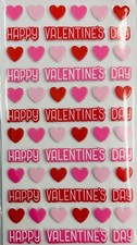 Pink Red Foam Hearts Valentine's Day Stickers Planner Papercraft Crafts