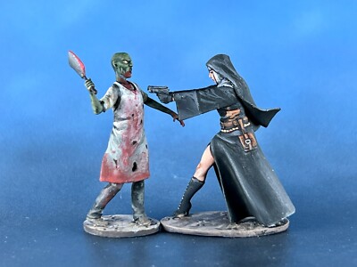 Toy Soldiers Post-Apocalyptic nun vs zombies 40мм Resin Tabletop