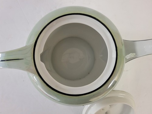 Vintage RS Germany Green & White Lustreware Teapot NM Cond - Picture 6 of 8
