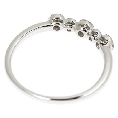 K18WG diamond ring 0.43ct - Auth free shipping from Japan