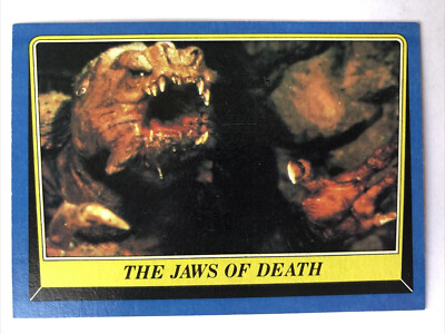 Topps 1983 Star Wars Return Of The Jedi Blue Card 156 The Jaws Of Death