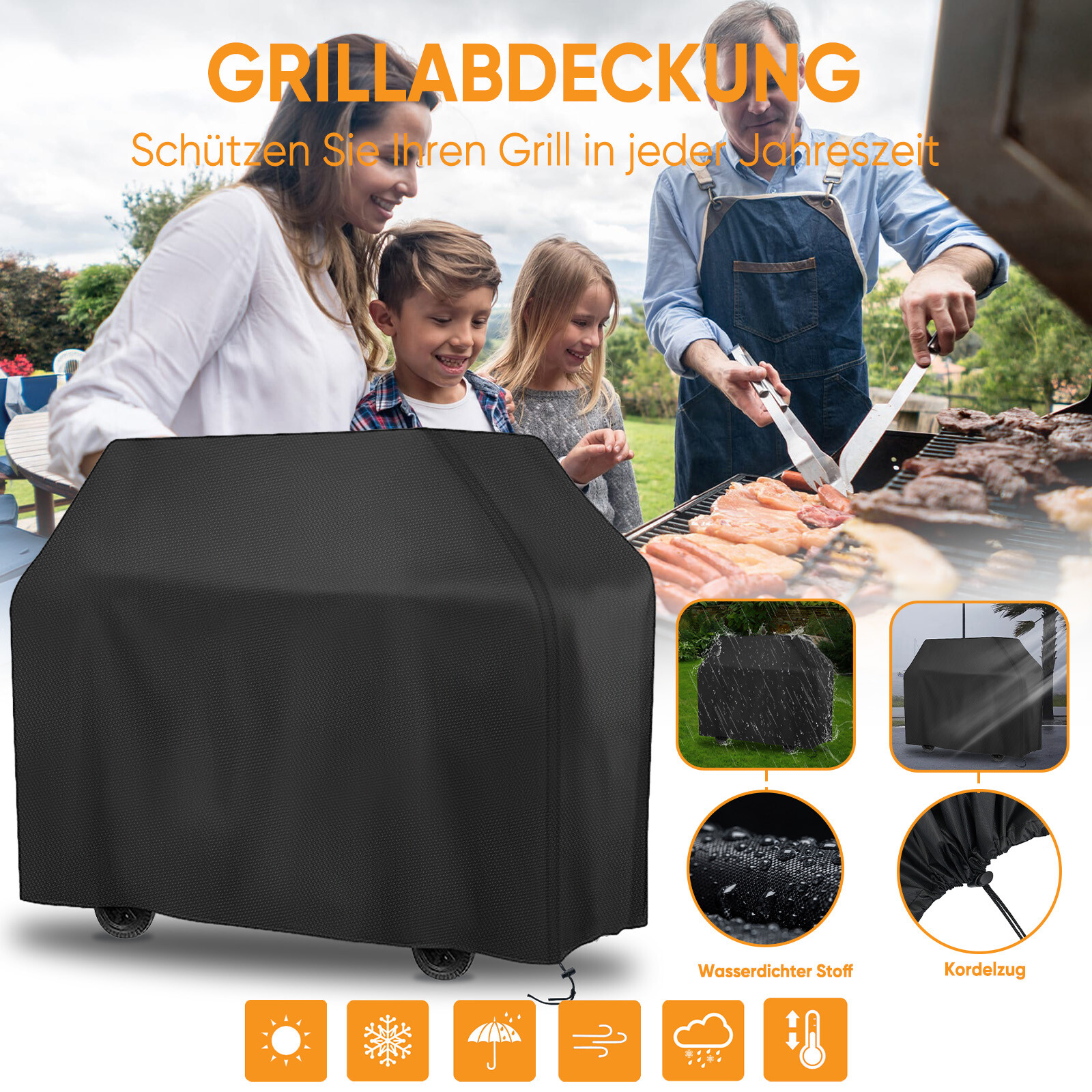 Edelstahl Steak Abdeckung - Grilldeckel Gegen Insekten & Feuchtigkeit 3-in-1