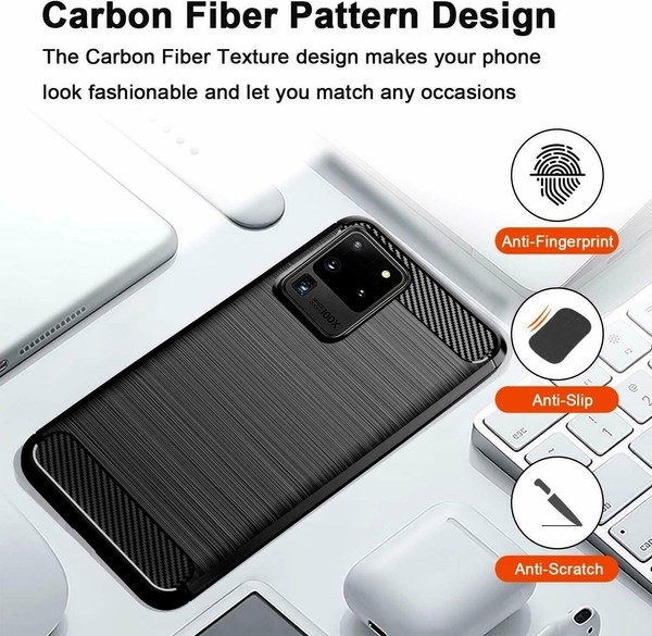 For Samsung Galaxy S21 S22 S23 Ult Case shockproof Soft Carbon Fiber Slim Cover - image 2